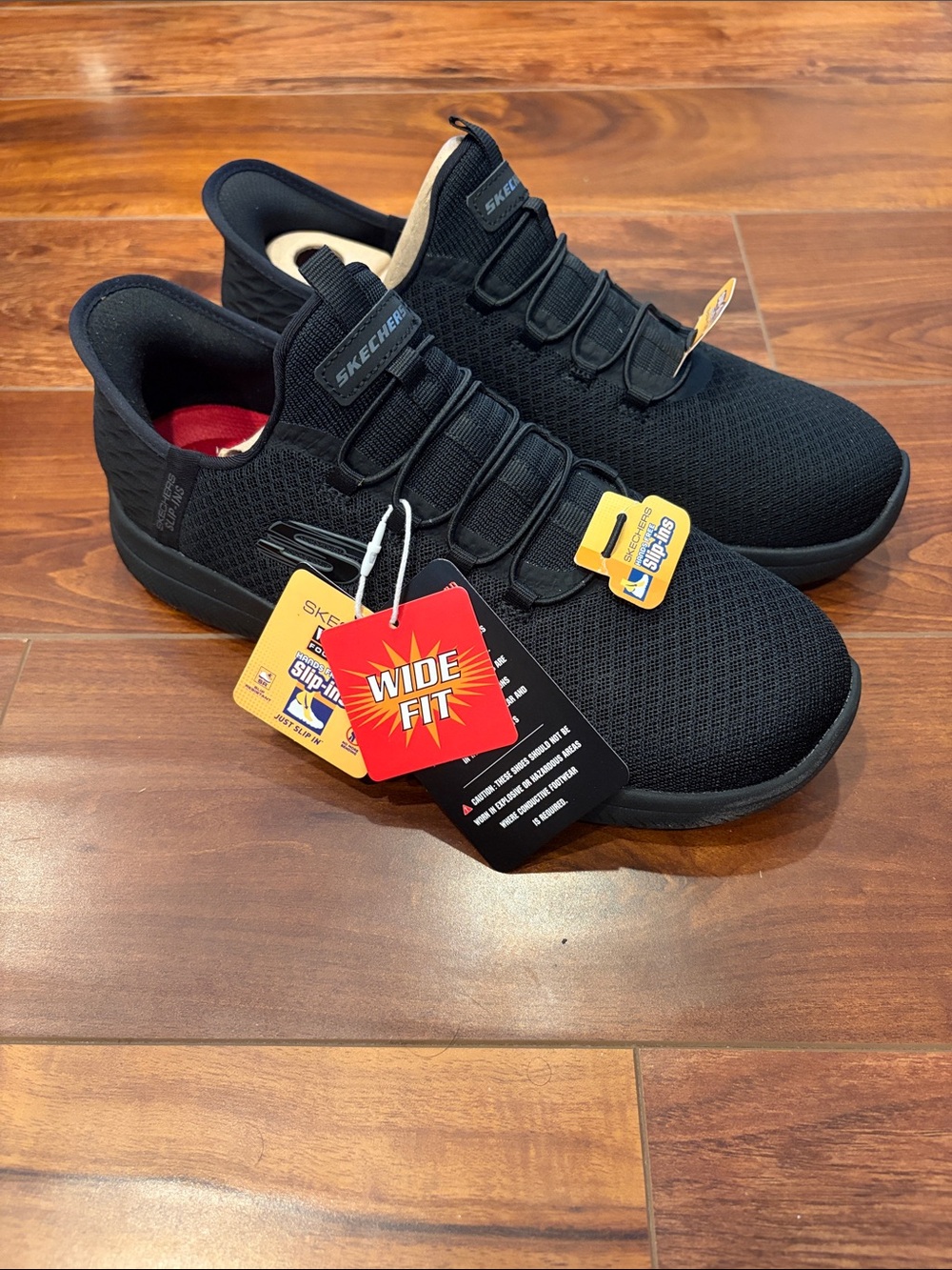 Skechers Hands Free Slip-ins Work Summits Colsin Black Men's 8.5 Wide NWOB Tags
